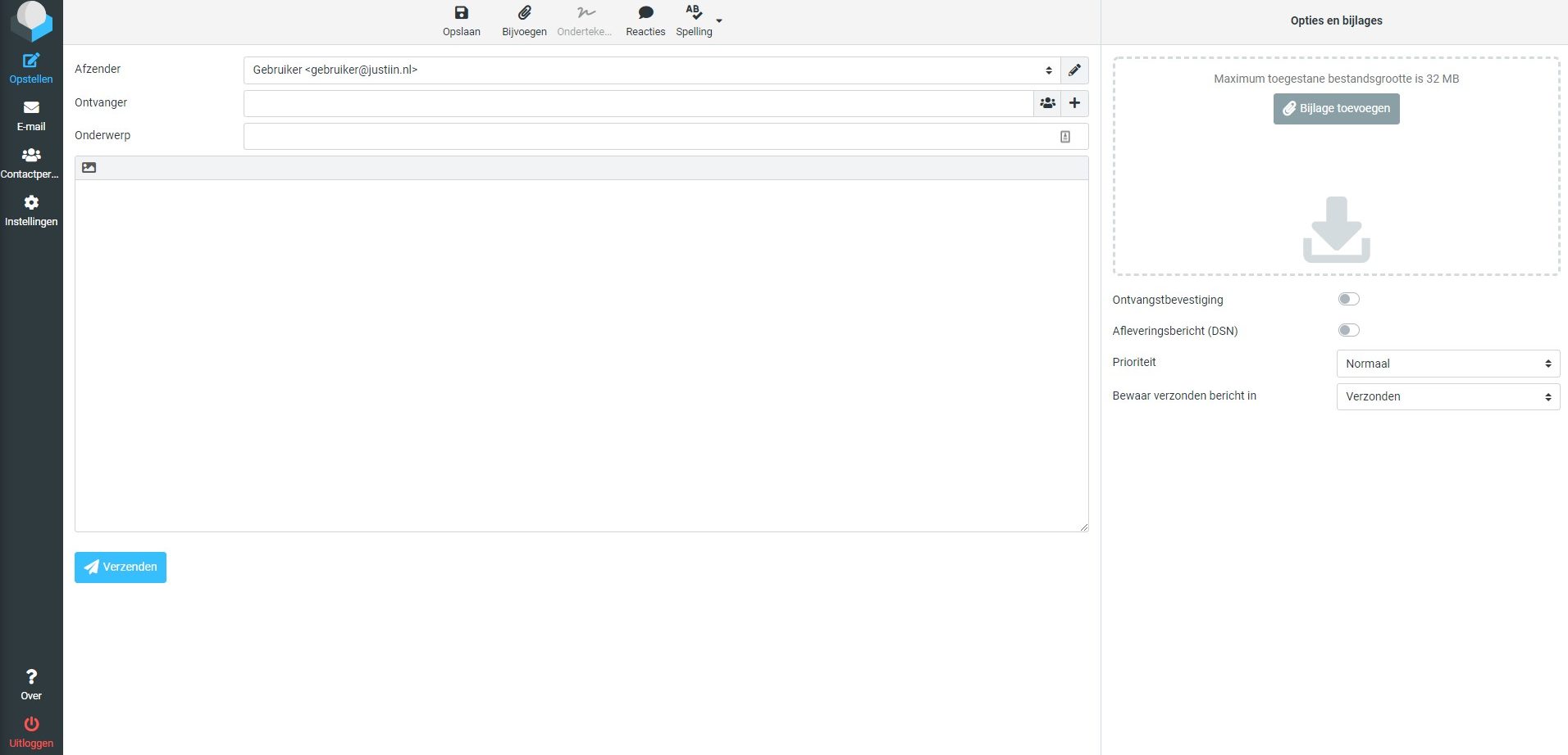 Webmail uitleg 5